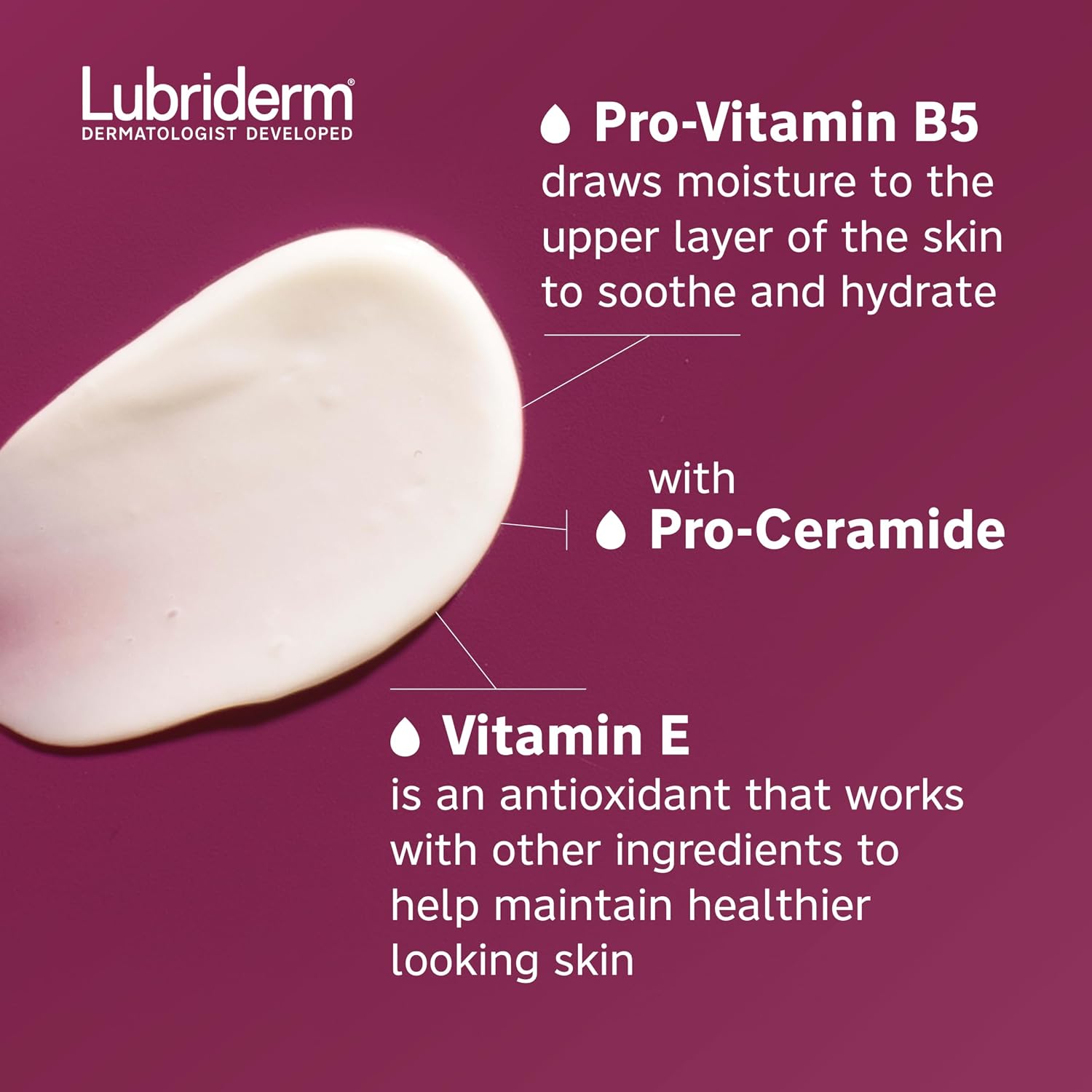 Lubriderm Advanced Therapy Hand & Body Lotion, Fragrance Free, 32 fl. oz | Moisturizing Lotion + Pro-Ceramide with Vitamins E & Pro-Vitamin B5, Intense Hydration for Extra Dry, Itchy & Sensitive Skin - Image 5