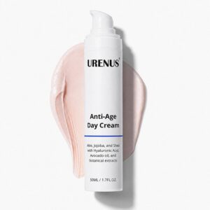 Urenus Anti-Age Day Cream 50ml – Daily Hydrating Face Moisturiser with Hyaluronic Acid, Aloe Vera & Shea Butter – Vegan Skincare Formula – Made in UK